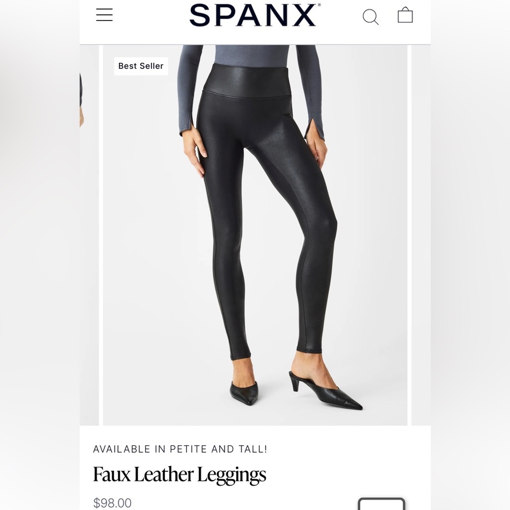 NWT SPANX faux leather legging